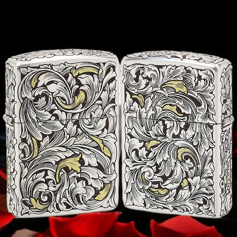 ZIPPO/之宝【大叶唐草】盔甲正品煤油打火机KF-DF