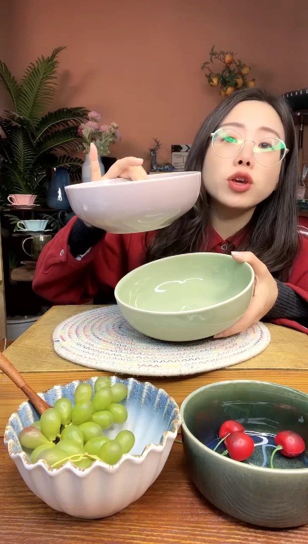 陶瓷7英寸面碗 2件 微瑕疵