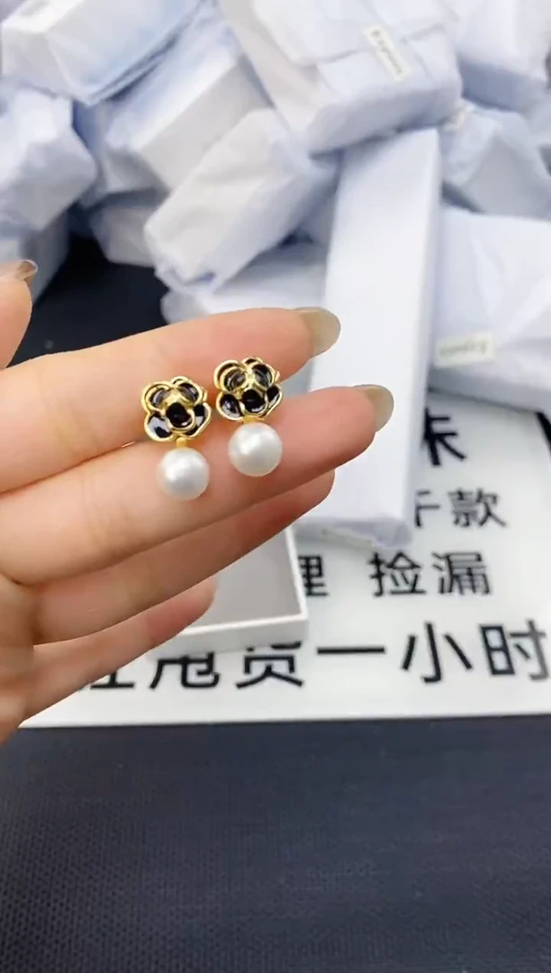 未镶嵌耳饰淡水珍珠ed1088