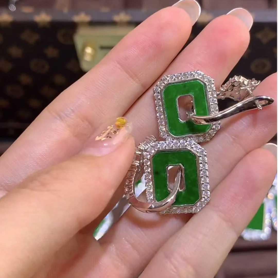 【逍遥】天然A货翡翠圈圈耳饰*LBH/00860/多样性发/1对