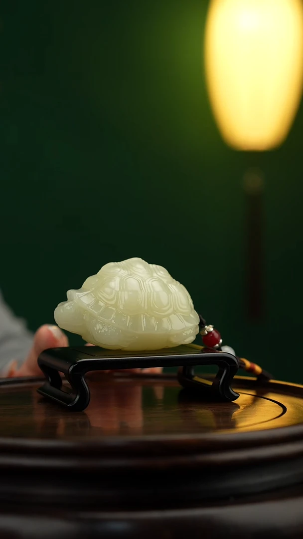 玉【富甲天下】天然玉石乌龟手把件桌面小摆件