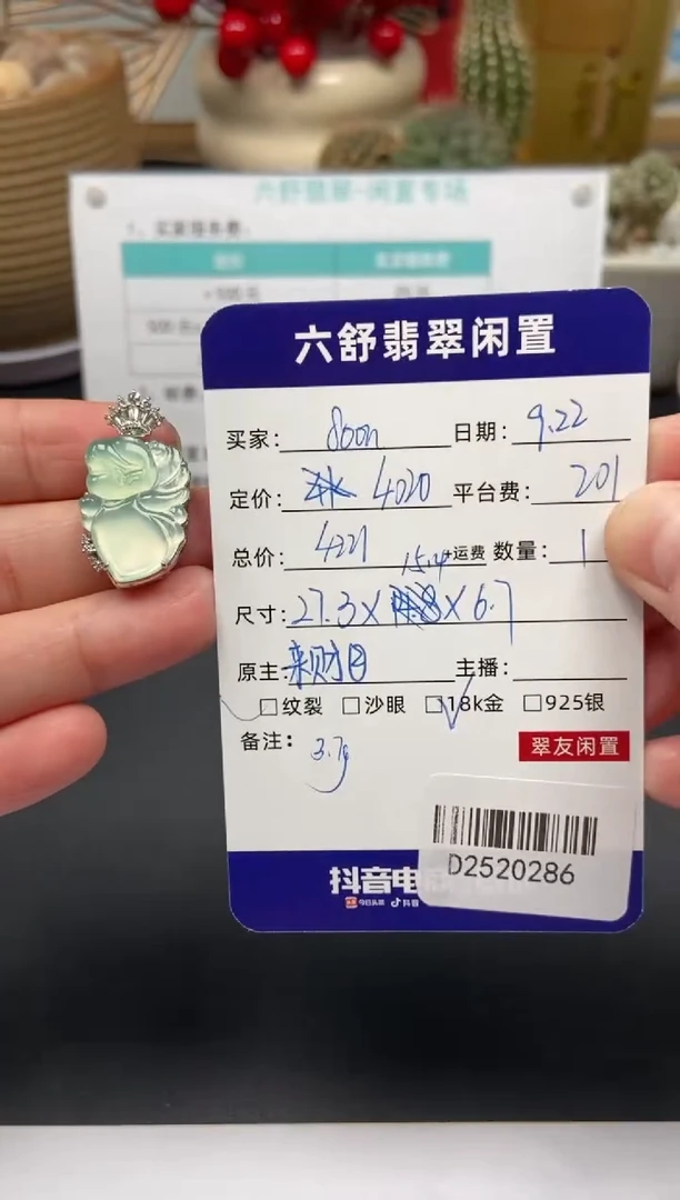颈饰18K金镶嵌翡翠S**nD2520286