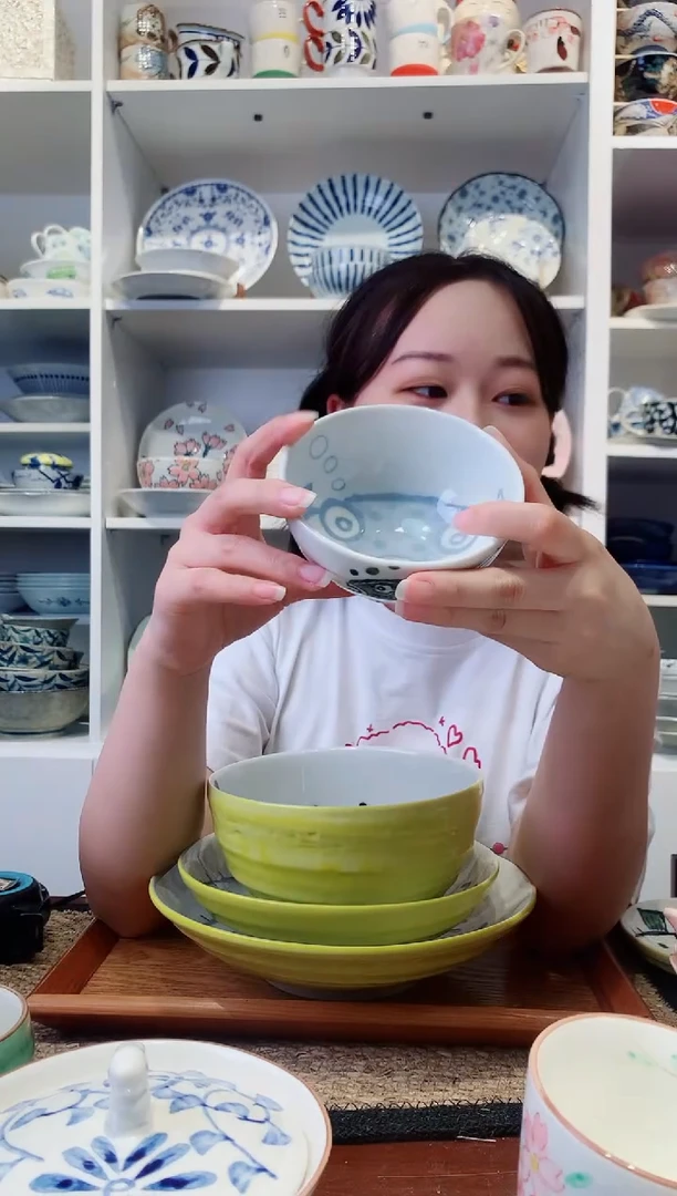 陶瓷美浓烧河豚米饭碗