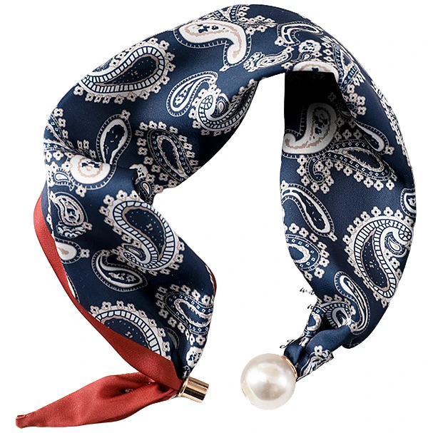 2025新款磁吸扣丝巾珍珠项链磁吸扣懒人丝巾女围脖锁骨链丝巾领巾