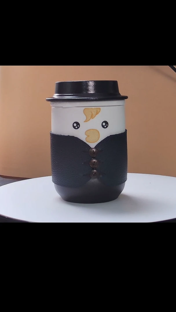 办公杯萌宠茶水分离杯礼盒装