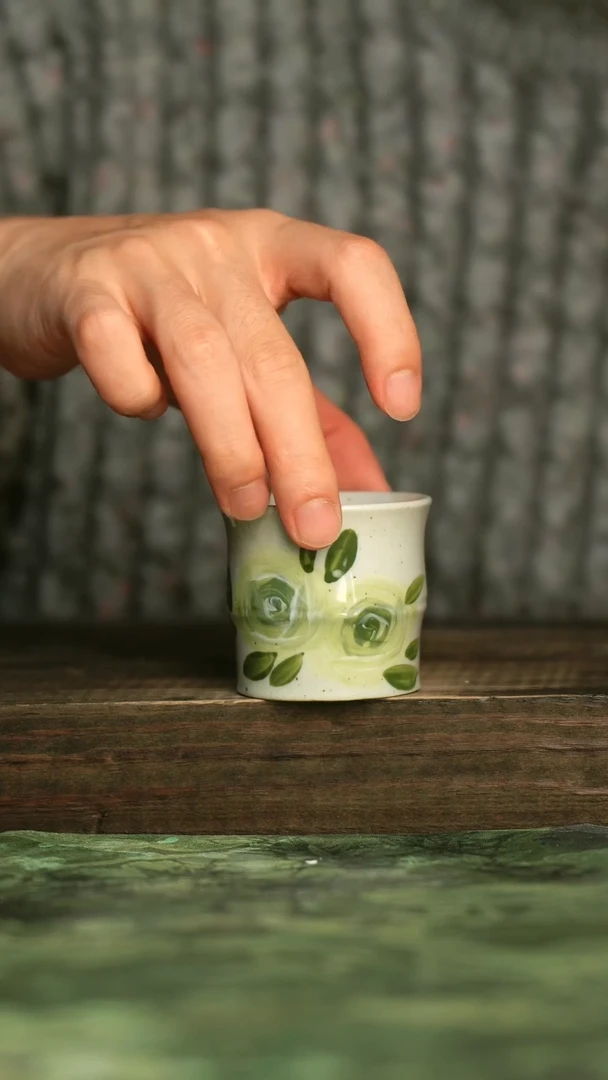 陶瓷青诗集手工手绘瓷器