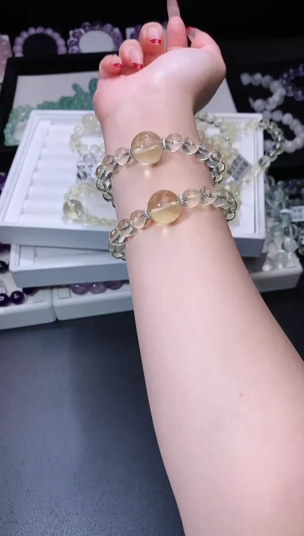 【闪购商品】水晶手链合金214.9黄水晶手串 多样性发其一