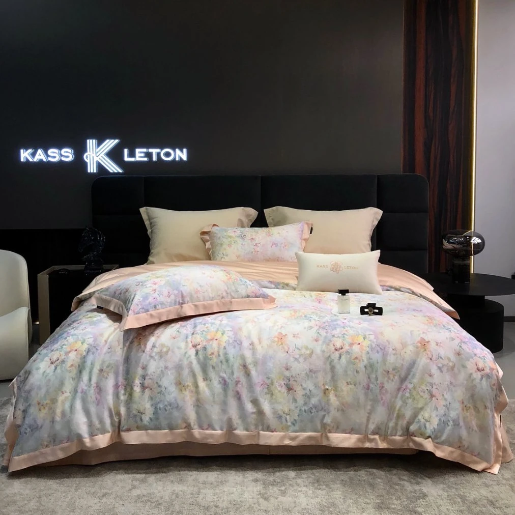 KASS LETON  卡诗兰顿鎏金双萃系列印花四件套-《沁园春》