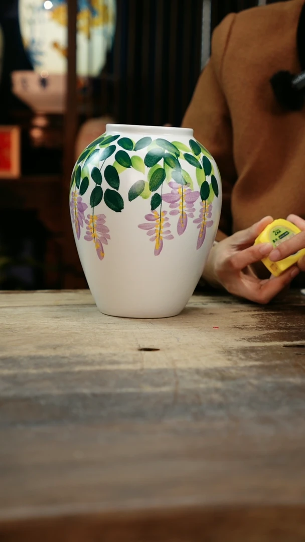 【闪购商品】瓷片景德镇纯手工釉下彩精品花瓶