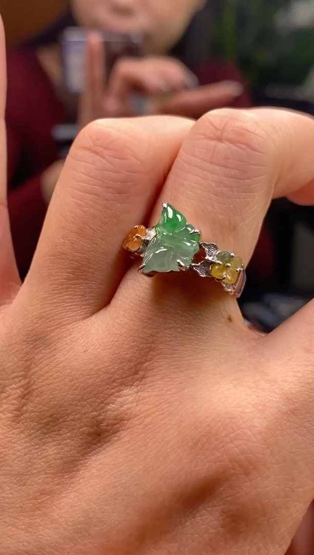 颈饰银S925镶嵌翡翠净货14042