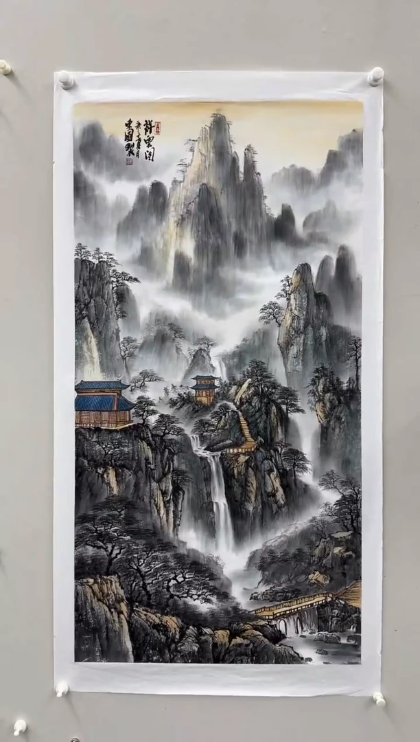 国画王东圃-国画山水8平尺