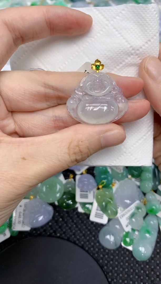 颈饰18K金镶嵌翡翠11111111