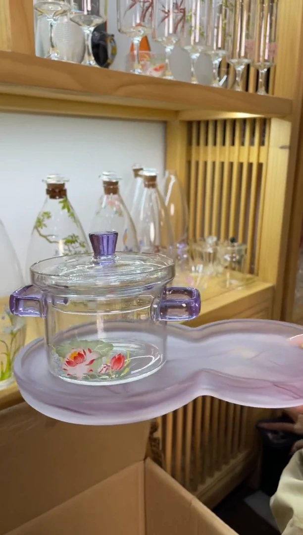 紫色把手小炖盅啊啊啊荷花