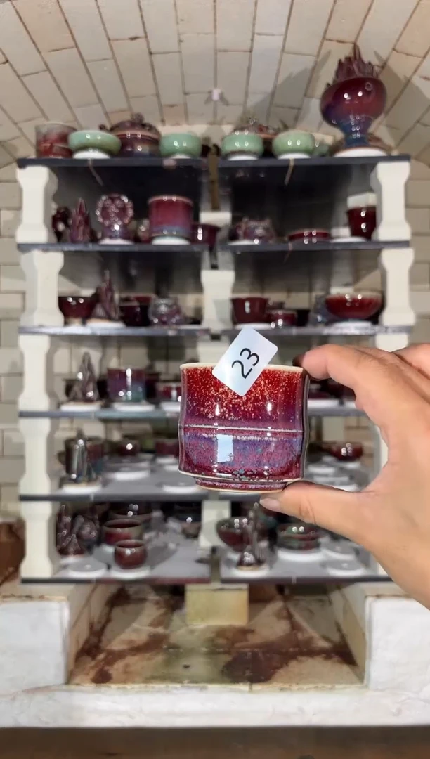 摆件精品窑变钧瓷茶器