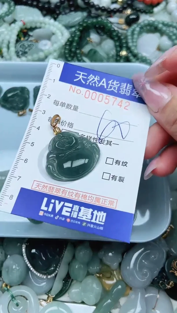 翡翠未镶嵌吊坠(不含链)翡翠