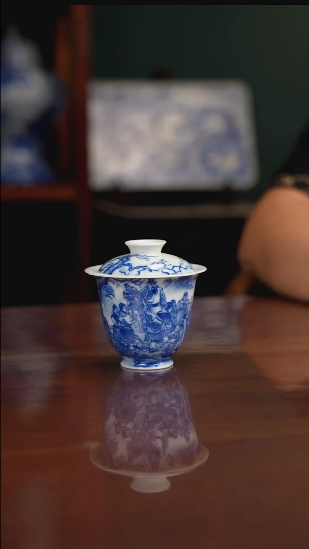 晓竹窑青花酒倾泉溪
