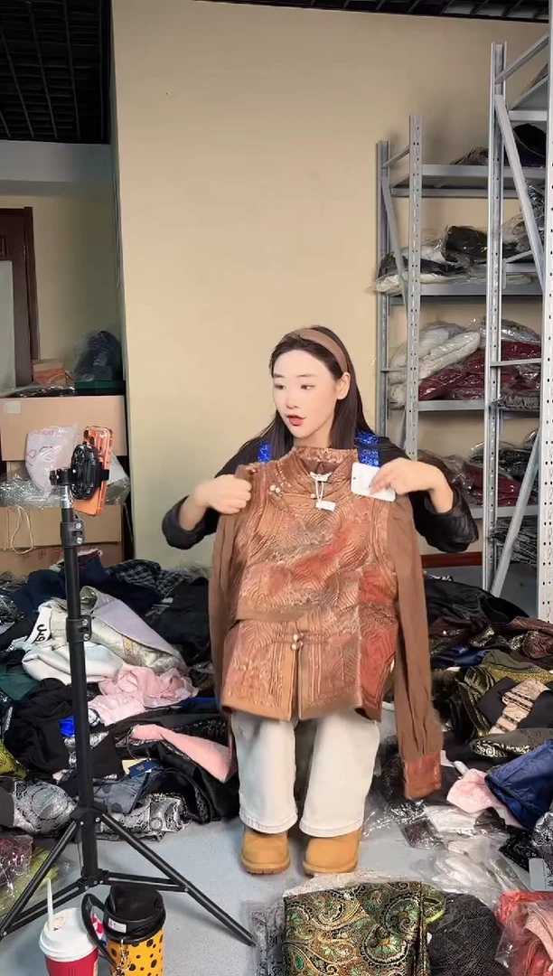 咖金山水纱袖xl