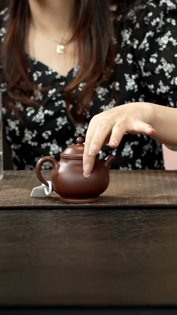 茶壶紫砂老紫泥潘壶170cc