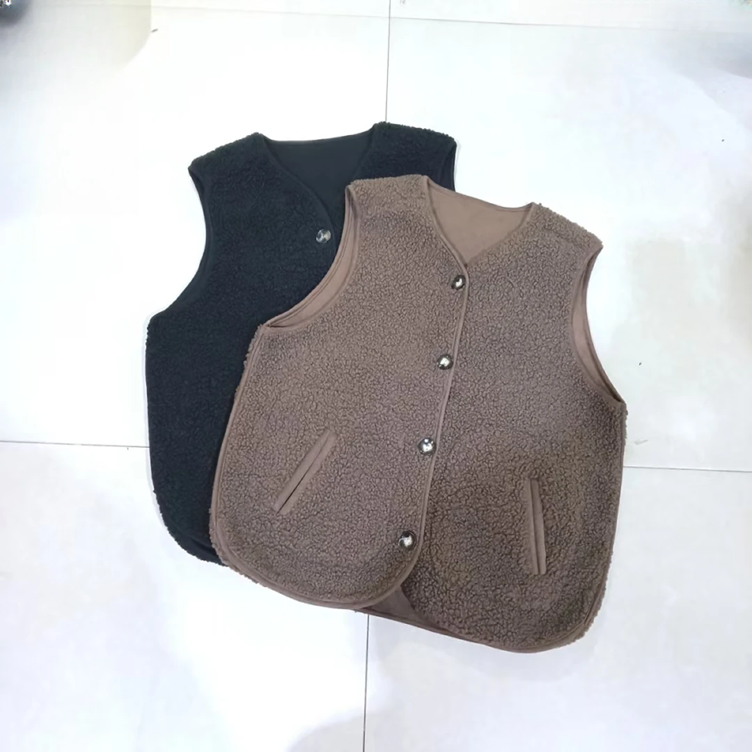 1007 两色宽松休闲马甲