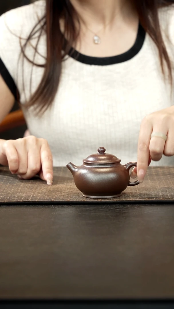 茶壶紫砂柴烧清水泥潘壶120cc
