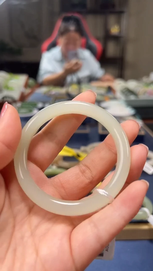 和田玉手镯未镶嵌11【柚子来啦】和田玉拍一发一54