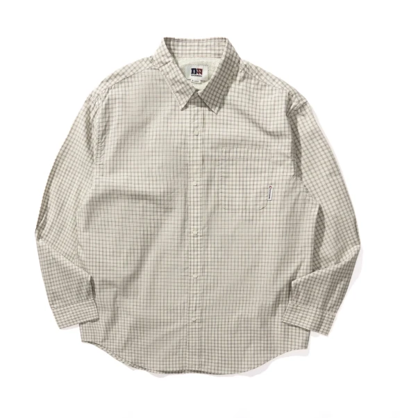 NOTHOMME山系户外潮牌露营通勤长袖衬衣简约口袋宽松条纹衬衫男士