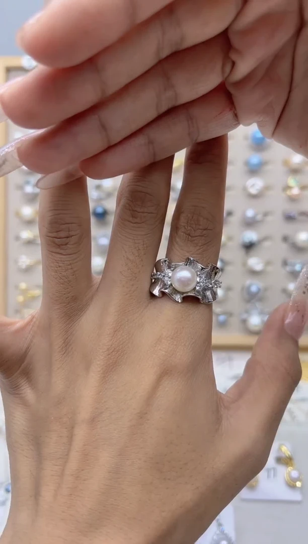 合金戒指淡水珍珠心***?0.0