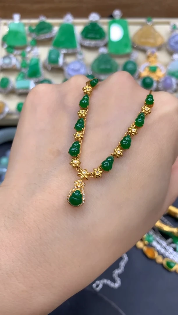 【闪购商品】翡翠颈饰18K金镶嵌216-中国好珍宝