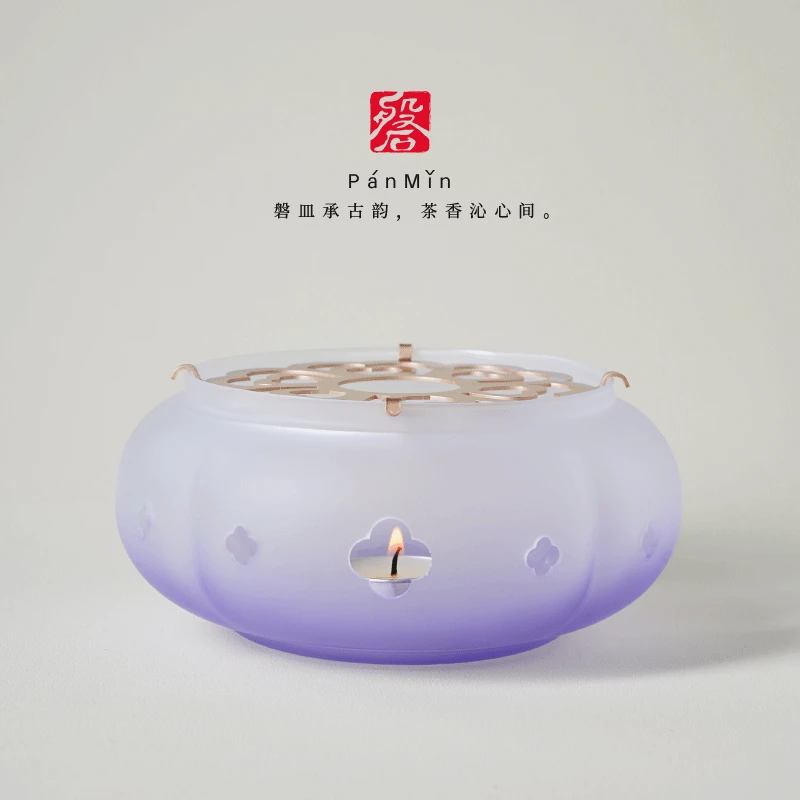 磐皿｜高硼硅玻璃南瓜温茶器暖茶炉耐热耐冷蜡烛加热烘茶炒茶煮茶