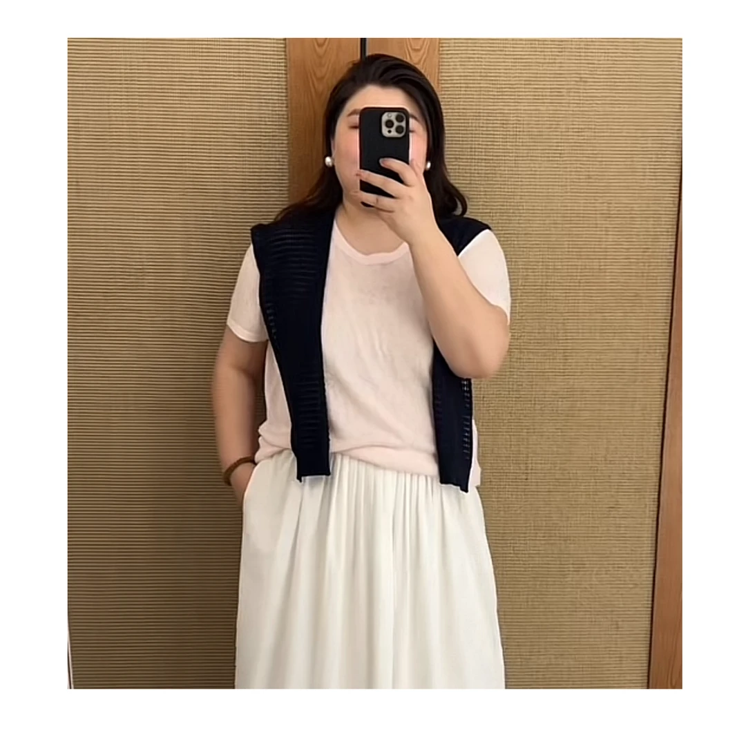 李小瘦大码女装【披肩】秋冬时尚百搭镂空宽松针织毛衣5445