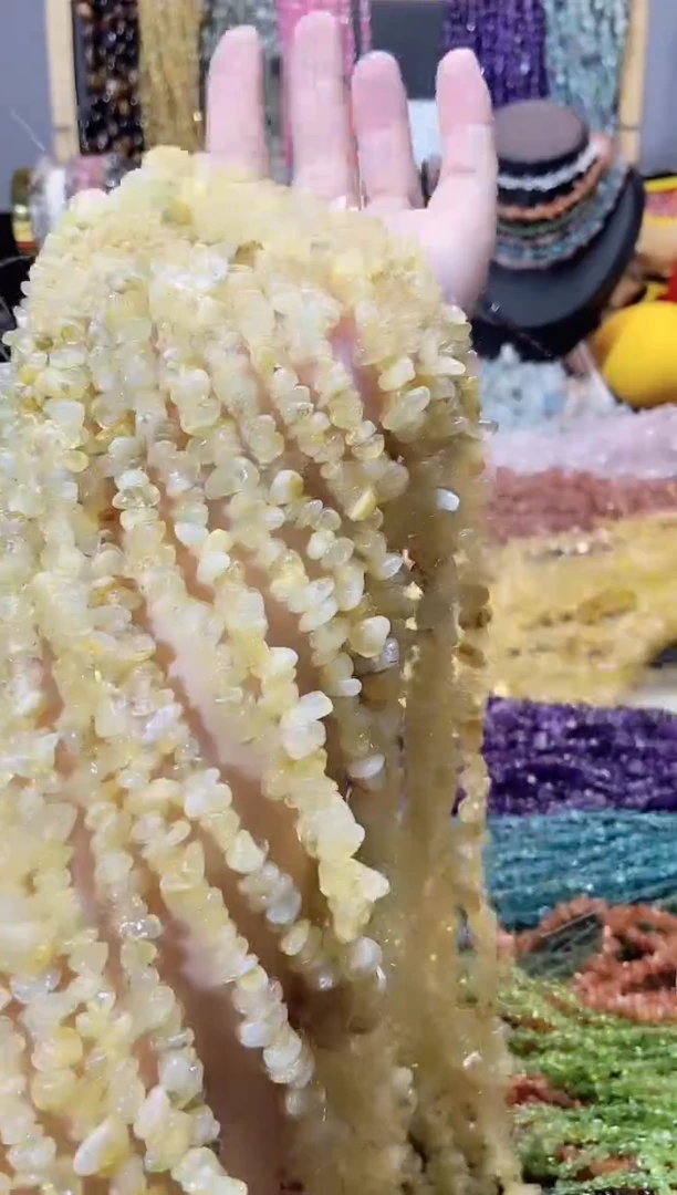 未镶嵌珠宝半成品水晶黄塔晶