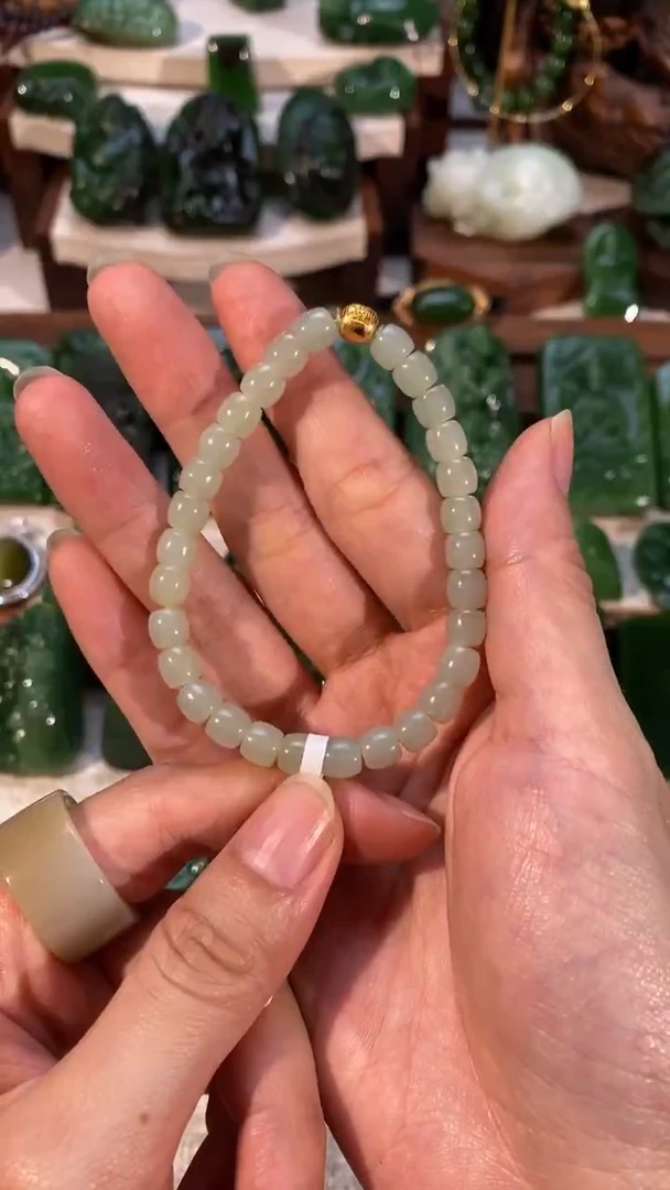 未镶嵌手串和田玉（糖玉）和田玉晴水手串