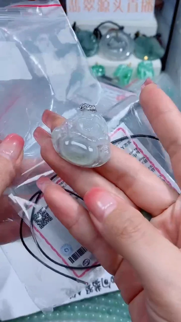 翡翠银S925镶嵌颈饰吊坠