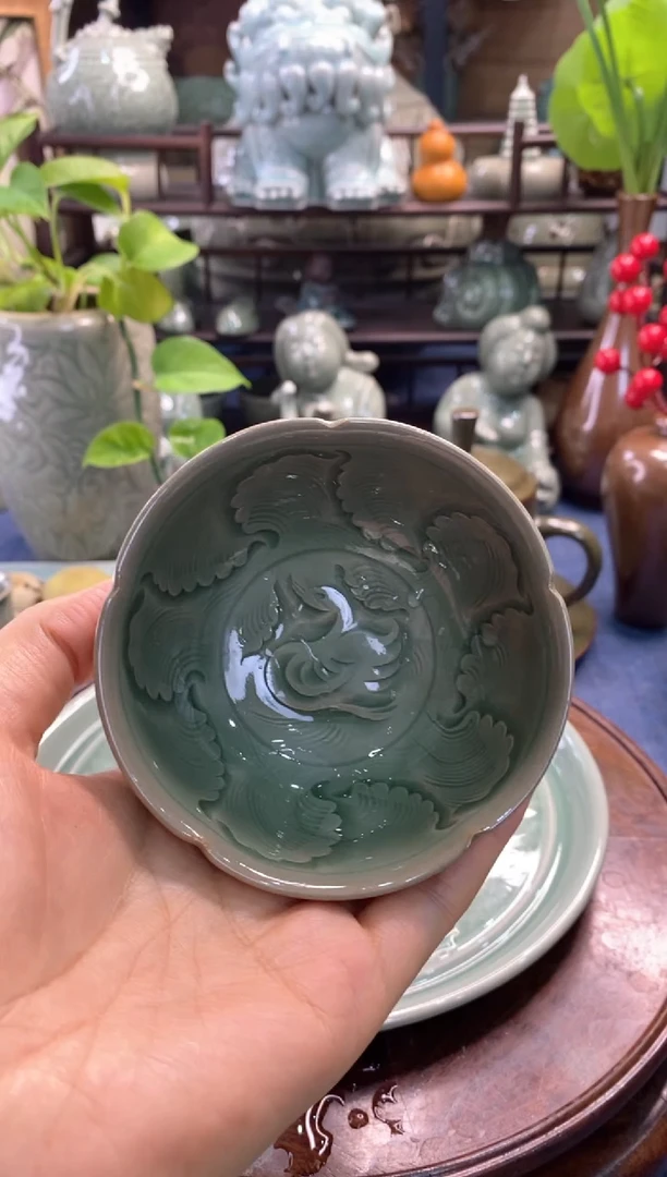900070 五道折楞花口杯 1只