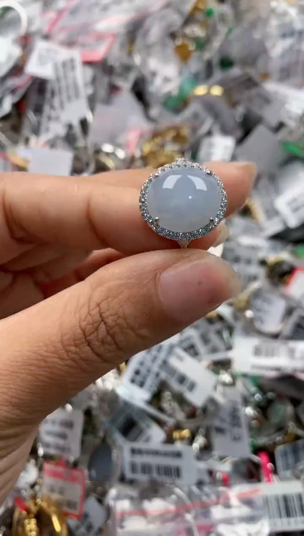 银S925镶嵌戒指翡翠333    10