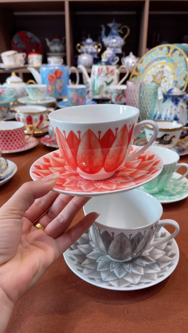 【闪购商品】瓷片火山杯碟·······