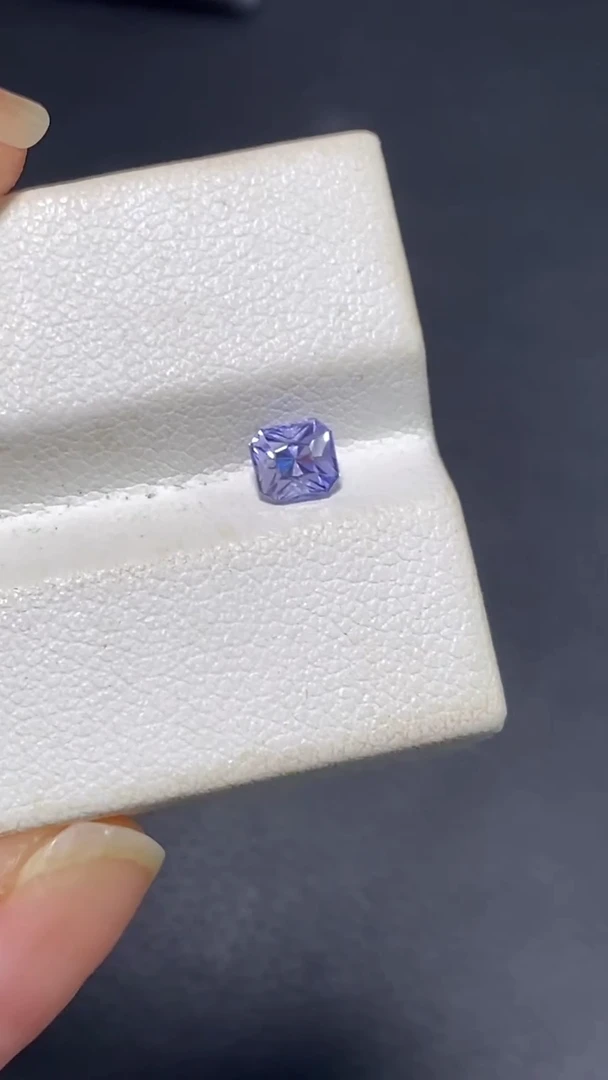 裸石彩色蓝宝石58分天然无烧紫蓝宝裸石