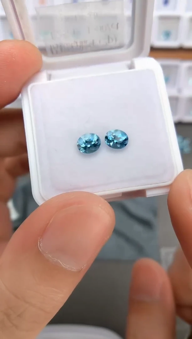 未镶嵌裸石定制海蓝宝石1.25ct