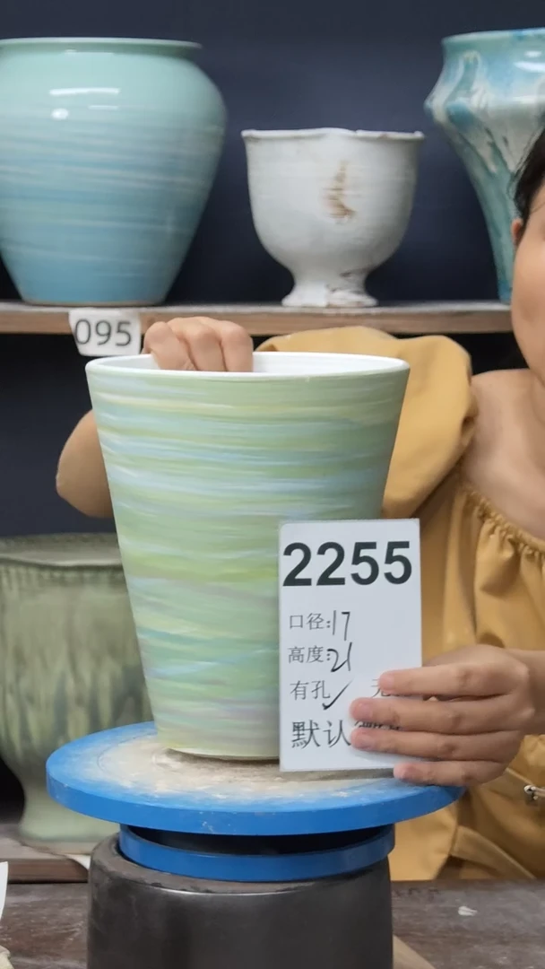 奥*给景德镇花盆默认微瑕2255