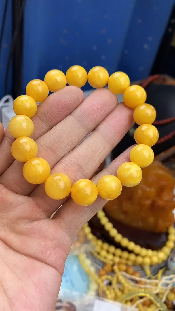 裸石蜜蜡未镶嵌手串卡12