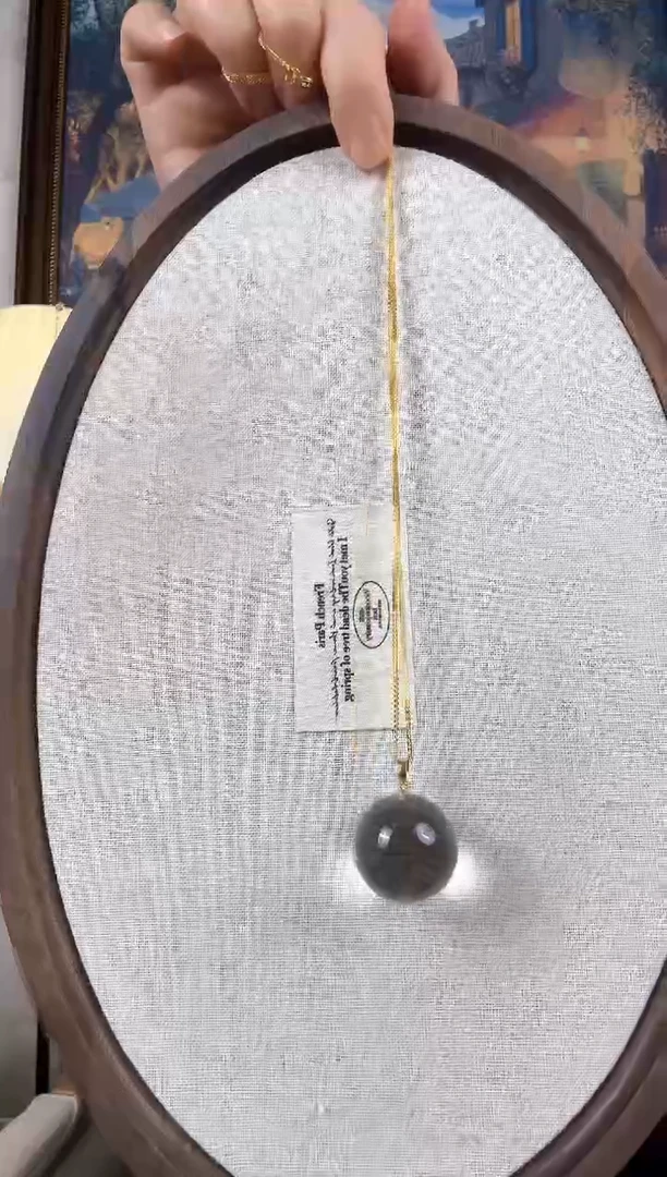 18K金镶嵌吊坠(赠链)水晶纯天然水晶吊坠球