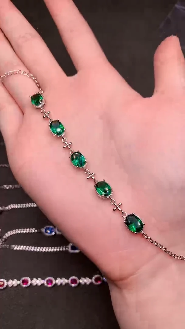 【闪购商品】碧玺手链银S925镶嵌.....