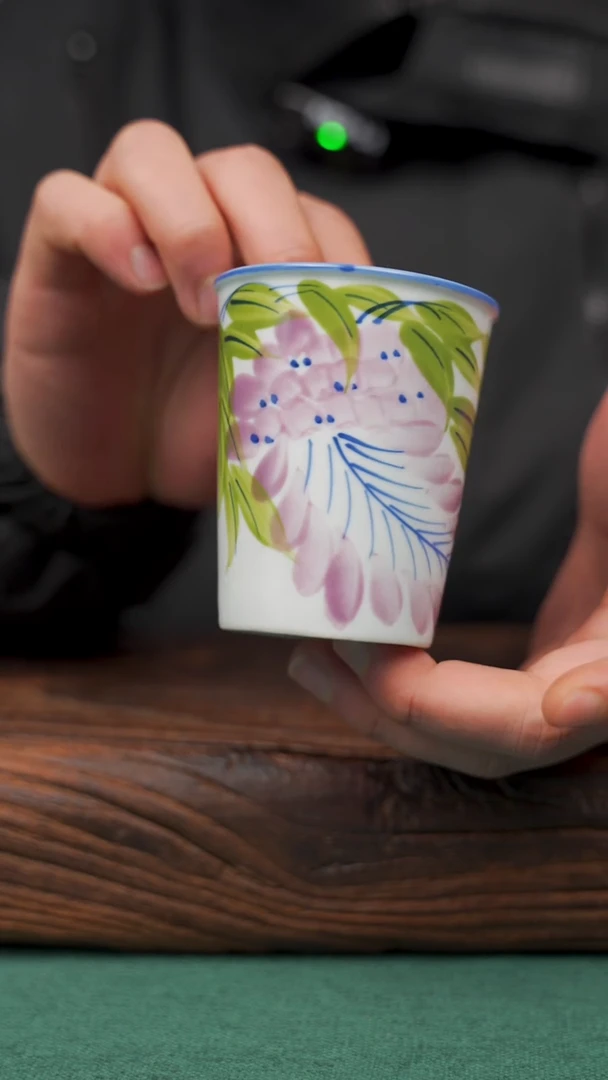 【闪购商品】瓷片14寻一缕瓷香杯釉下手工手绘瓷器
