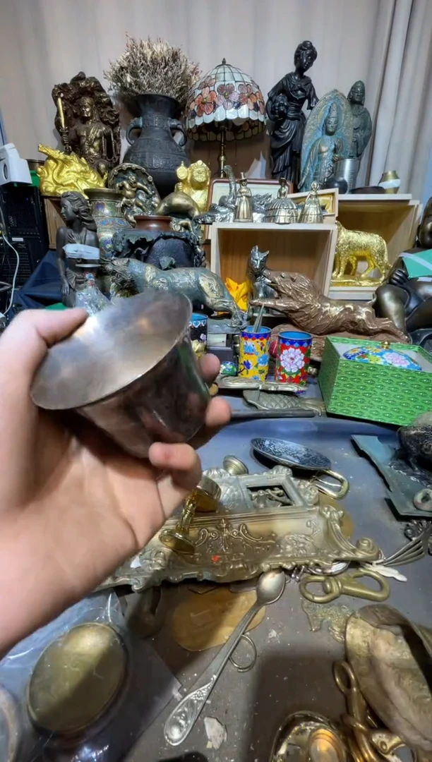 茶盏大阪回流商品铜器摆件301
