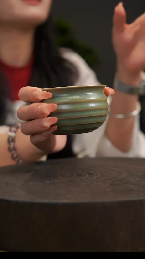 杯子炫纹杯 汝州原产地  原矿老釉