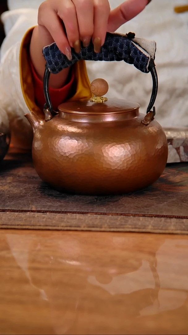 盛唐工坊 紫铜提梁壶