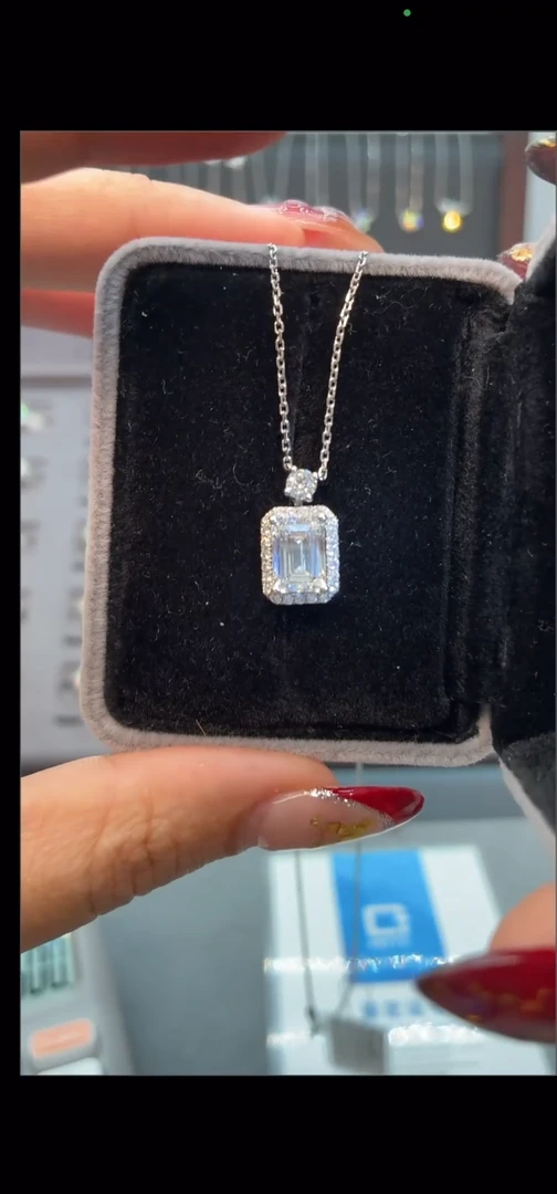 实验室培育钻石铂Pt950镶嵌颈饰香水瓶款项链