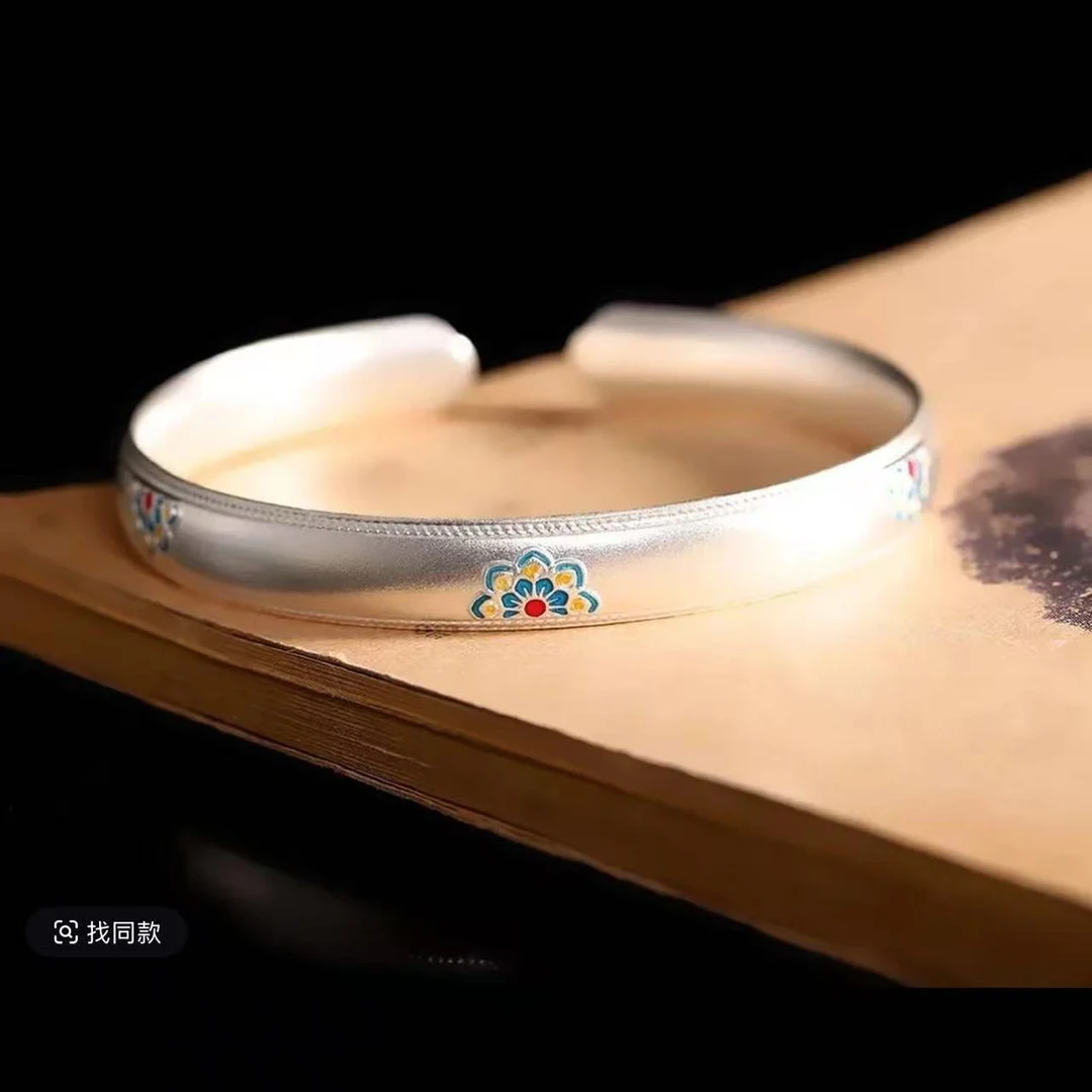 60号 足银999.9创意礼品手镯手链项链定制原创含银设计（礼盒包装）