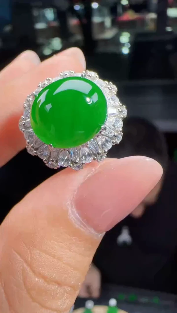 未镶嵌定制翡翠翡翠戒指80