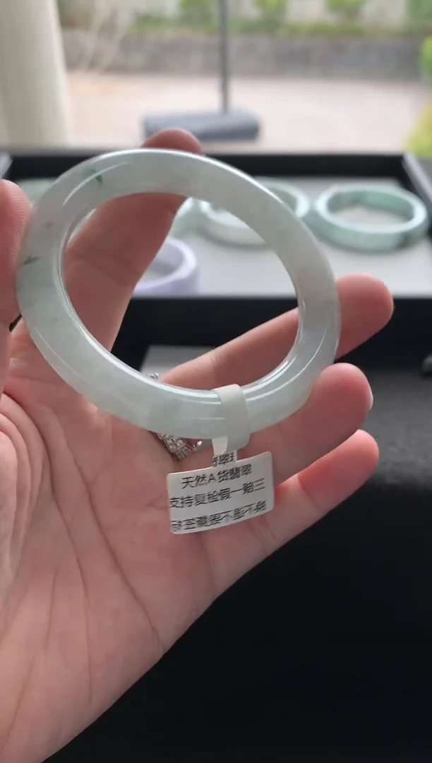 未镶嵌手镯翡翠55圆条A9386买断